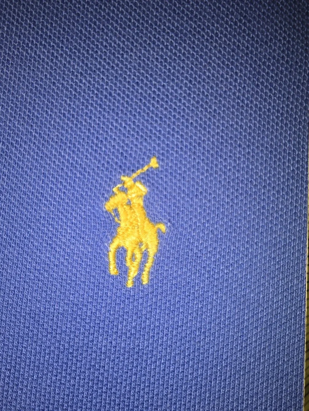 XL- Ralph Lauren Polo Shirt in Royal Blue with Yellow Pony. (PRISTINE CONDITION)